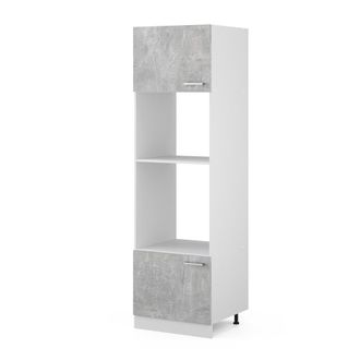 Vicco Mueble Despensa Universal R-line, Hormig&oacute;n, 60 Cm Con Estantes Abiertos Y Puertas