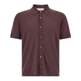 Roberto Collina Cotton knit shirt - male - Roberto Collina - Short Sleeve Shirts - Red - L - Shirts