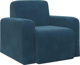 vidaXL Sill&oacute;n Azul Terciopelo Vidaxl