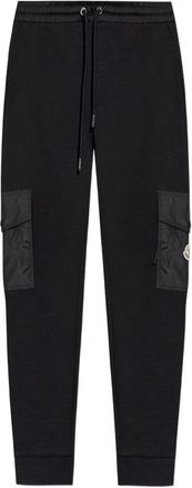 Moncler POCKET DETAIL CUFFED JOGGERS Size: L, colour: BLACK