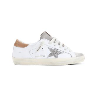 Golden Goose White Solid Superstar Sneakers
