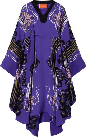La DoubleJ Caftano Karis a fiori - Viola