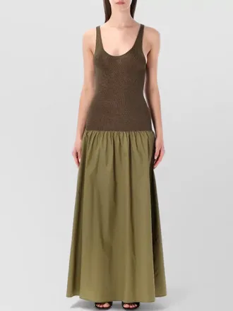 Frankie Shop sleeveless scoop-neck drop-waist maxi dress