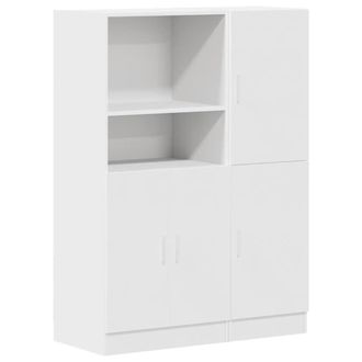 Berkfield Home 2 Piece Kitchen Cabinet Set White Engineered Wood