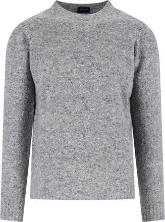 Drumohr Cashmere and Wool Knit Sweater with Ribbed Finishes