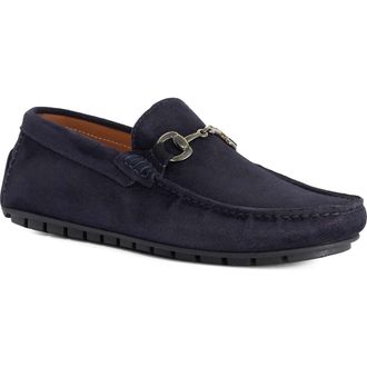 Dune London Brackon Bit Loafer in Navy/Suede at Nordstrom, Size 13Us