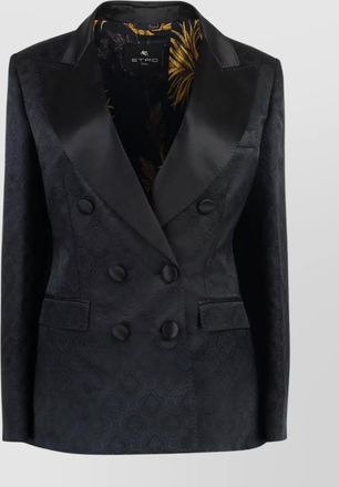 Etro jacquard lapel double-breasted jacket