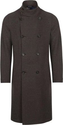 Armani Double-Breasted Coat - Heren - Mantels - Bruin - Maat: M