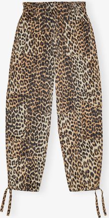Ganni Mixed Leopard Printed Satin Trousers - Size 32 Spandex