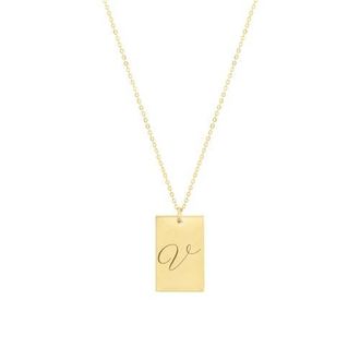 Set & Stones Stella Initial Necklace in Gold /V at Nordstrom