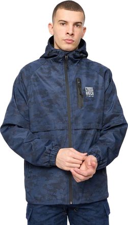 Crosshatch Heren Janscore jas met all-over print (Blauw)