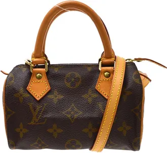 Louis Vuitton Speedy Mini Hl Monogram Canvas Brown Canvas Handbag (Pre-Owned)