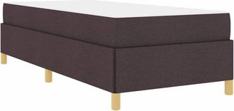 vidaXL Cama Tipo Box Spring Marr&oacute;n Y Blanco Y Marr&oacute;n Oscuro Vidaxl