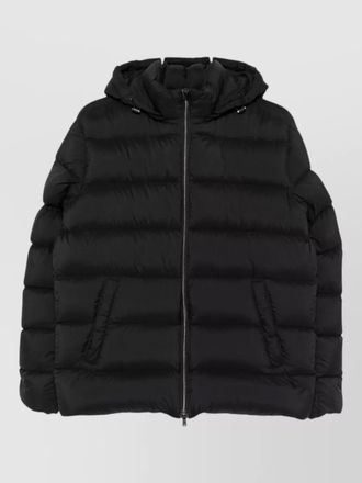 Herno hooded nylon down jacket long sleeves