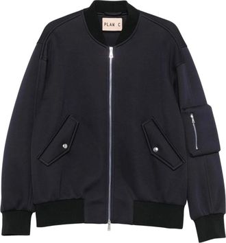 Plan C Bomberjack met rits - Dames - Bomber jackets - Blauw - XS - Jassen