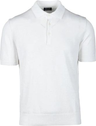 Drumohr Linen Cotton Knit Polo - White