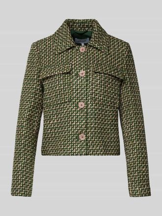 More & More More & More Regular Fit Jacke mit Umlegekragen in Gruen, Größe 34