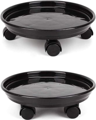 OEM Soporte Para Macetas Con Ruedas - 30 Cm - Interior Y Exterior - Pack De 2