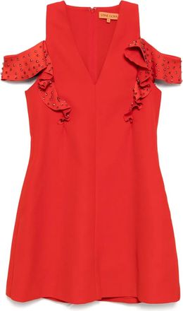 Stine Goya ruffle-sleeves mini dress - Red