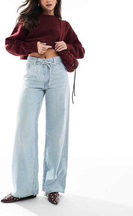 Levi's XL - Jeans dritti ampi lavaggio candeggiato-Blu