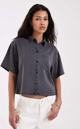 Jack & Jones Camicia squadrata nero slavato-Grigio