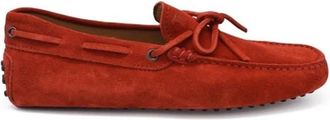 Tod's Su&egrave;de Ballerinas - Heren - Bootschoenen - Rood - 42 EU - Su&egrave;de - Schoenen