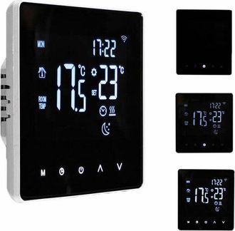 Elle Termostato Wifi Inteligente: Controlador De Temperatura Para Calefacci&oacute;n El&eacute;ctrica Con Pantalla Lcd, Pantalla T&aacute;ctil, Programaci&oacute;n Semanal Y Control P
