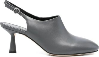 Aeyde 65 mm Malin leren slingback pumps - Grijs
