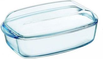 Pyrex Cacerola Rectangular En Vidrio Transparente De 6,5 L - 466a000/6343 - Pyrex
