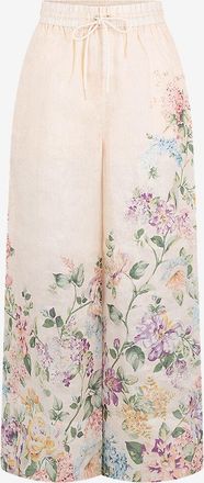 Zimmermann Gebl&uuml;mte Leinenhose mit weitem Bein Halliday Relaxed