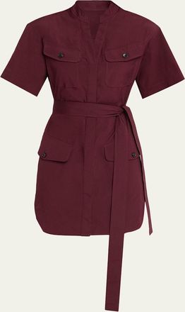 A.L.C. Quinn Short-Sleeve Twill Shirtdress