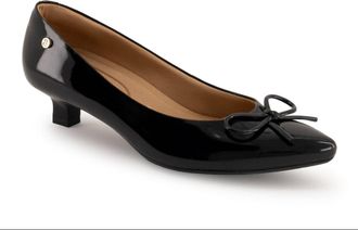 Andrea Womens Kitten Heel Pump In Black
