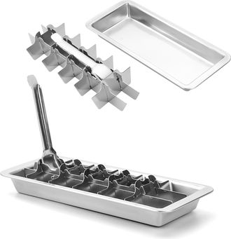 OEM Bandeja Para Cubitos De Hielo S&oacute;lida - Acero Inoxidable De Primera Calidad - Con Palanca - Duradera Y Sin Pl&aacute;stico - Una Elecci&oacute;n Inteligente