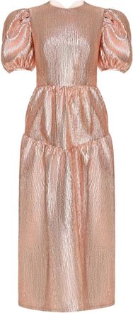 Anouki Abito midi con maniche a palloncino - Oro