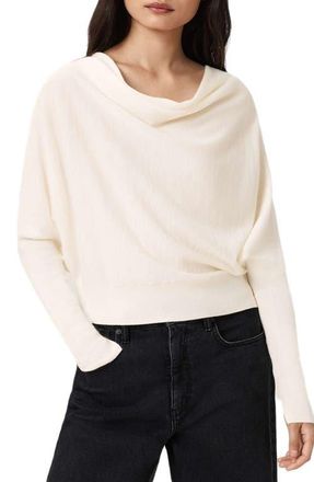 AllSaints Ridley Dolman Sleeve Crop Sweater in Chalk White at Nordstrom, Size X-Small