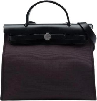 Herm&egrave;s Pre-owned Herbag Zip 31 - Dames - Vintage Handtas - Paars - ONE Size - Leer - Vintage