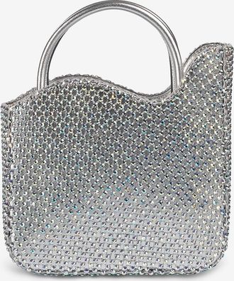 Le Silla Shopper aus Satin mit Strasssteinen Ivy