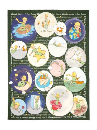 Faliero Sarti x Le Petit Prince sjaal met print - Groen
