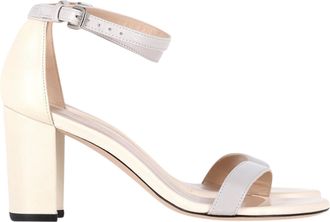 Stuart Weitzman Pre-owned Womens Nearlynude Sandal Heels in Nude and Grey Leather - Size EU 37