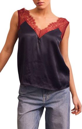 Next Lace Trim Camisole in Blue at Nordstrom, Size 10 Us
