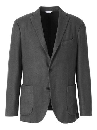 Boglioli lapel buttoned blazer - men - Wool/Polyester - 54 - Grey