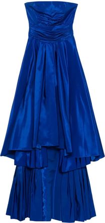 Saiid Kobeisy Abito in taffetà senza spalline - Blu