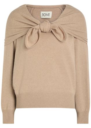 Tove Malia Layered-effect Cashmere Jumper - Beige - 42 (UK14 / L)