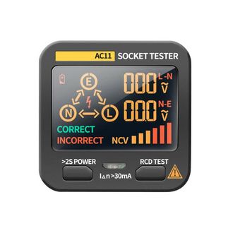 OEM Medidor De Fase De Enchufe Con Pantalla Led Multifunci&oacute;n Ac11, Detector De Polaridad De Fase, Medici&oacute;n De Voltaje Cero De Ca De 0,1 V A 250 V, Identif