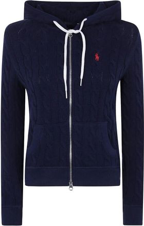 Polo Ralph Lauren Felpa A Trecce Con Cappuccio E Cerniera-Donna