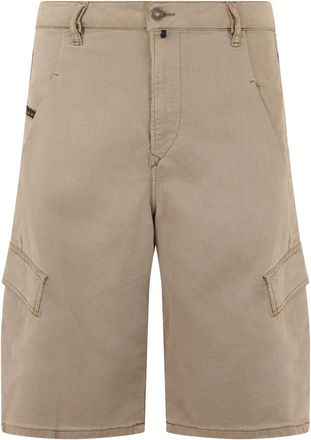 Diesel Bermuda Shorts - Heren - Korte Broeken - Beige - W28 - Katoen - Korte Broeken