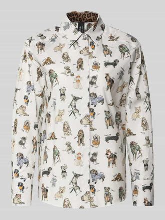 Marc Cain Hemdbluse mit Knopfleiste in Weiss, Größe 38