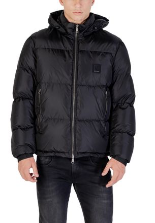 A|X Armani Exchange Mens Puffer Jacket Hooded Zipup - Black - Size X-Large