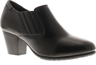 Comfort Plus Slip-On Lucia Leather Womens Court Shoes - Black. Comfortable Womens Boots with Mid Heel. Ankle Boot Ladies Leather Wide Fit Shoes for Women Black 8 U