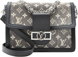 Louis Vuitton Blue Denim & Leather Dauphine MM (Authentic Pre-Loved)